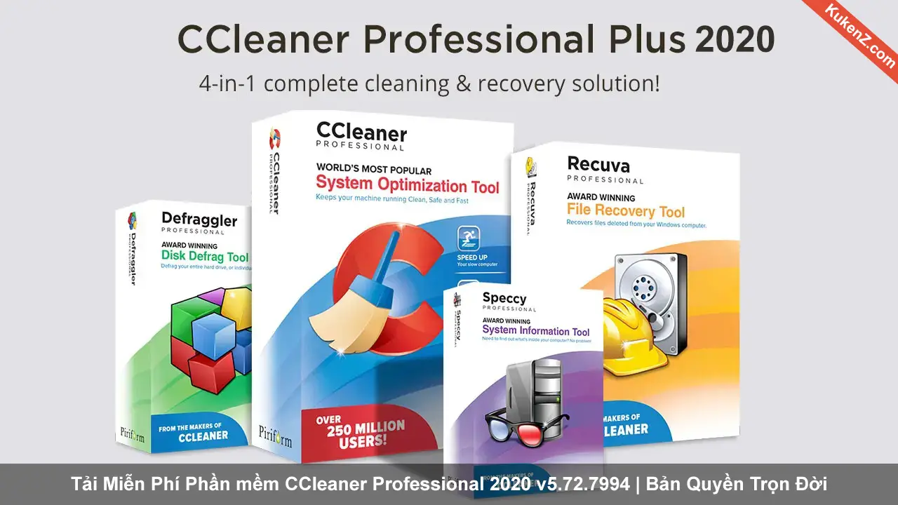 Tải Và Cài Đặt Miễn Phí Phần Mềm CCleaner Professional 2020 v5.72.7994 Full Crack