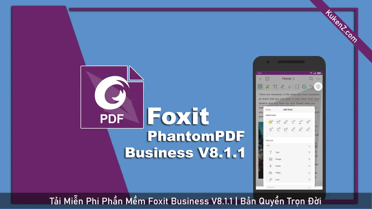 Tải Và Cài Đặt Miễn Phí Phần Mềm Foxit PhantomPDF Business 8.1.1.1115 Full Crack